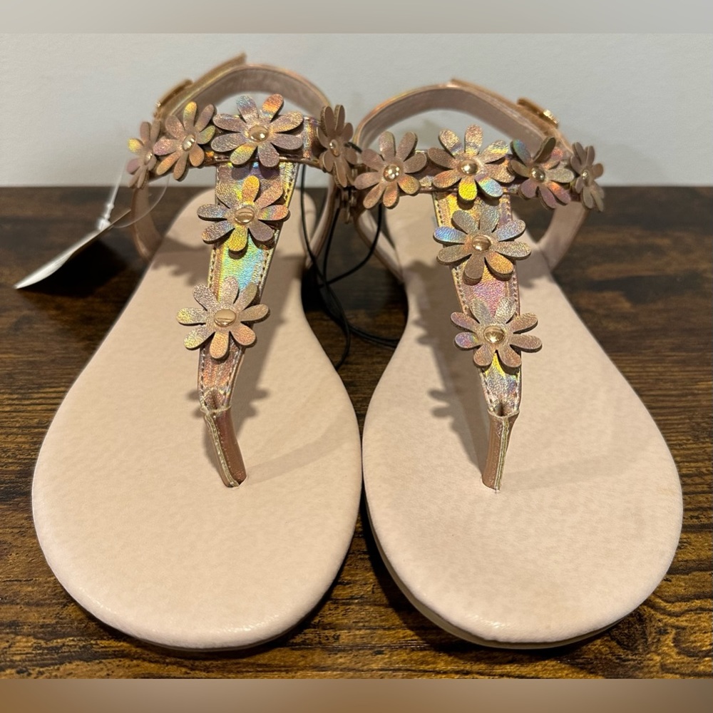 Thereabouts Girls Hazel Rose Gold Thong Sandals NWT Various Sizes